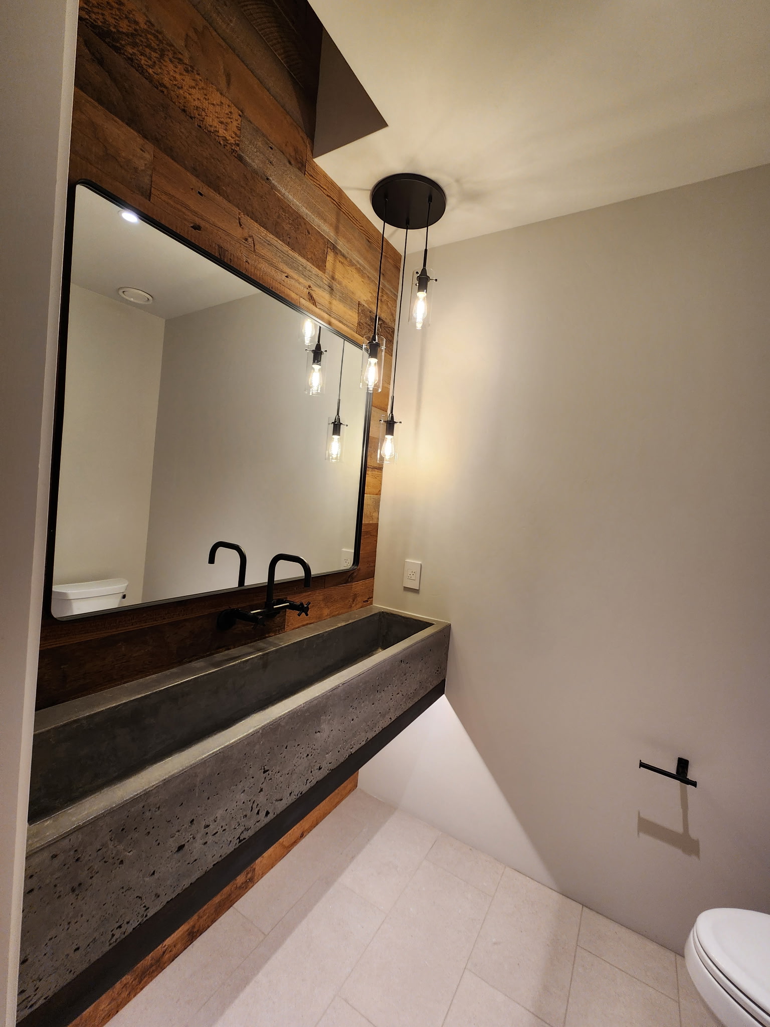 Powder room with vanity